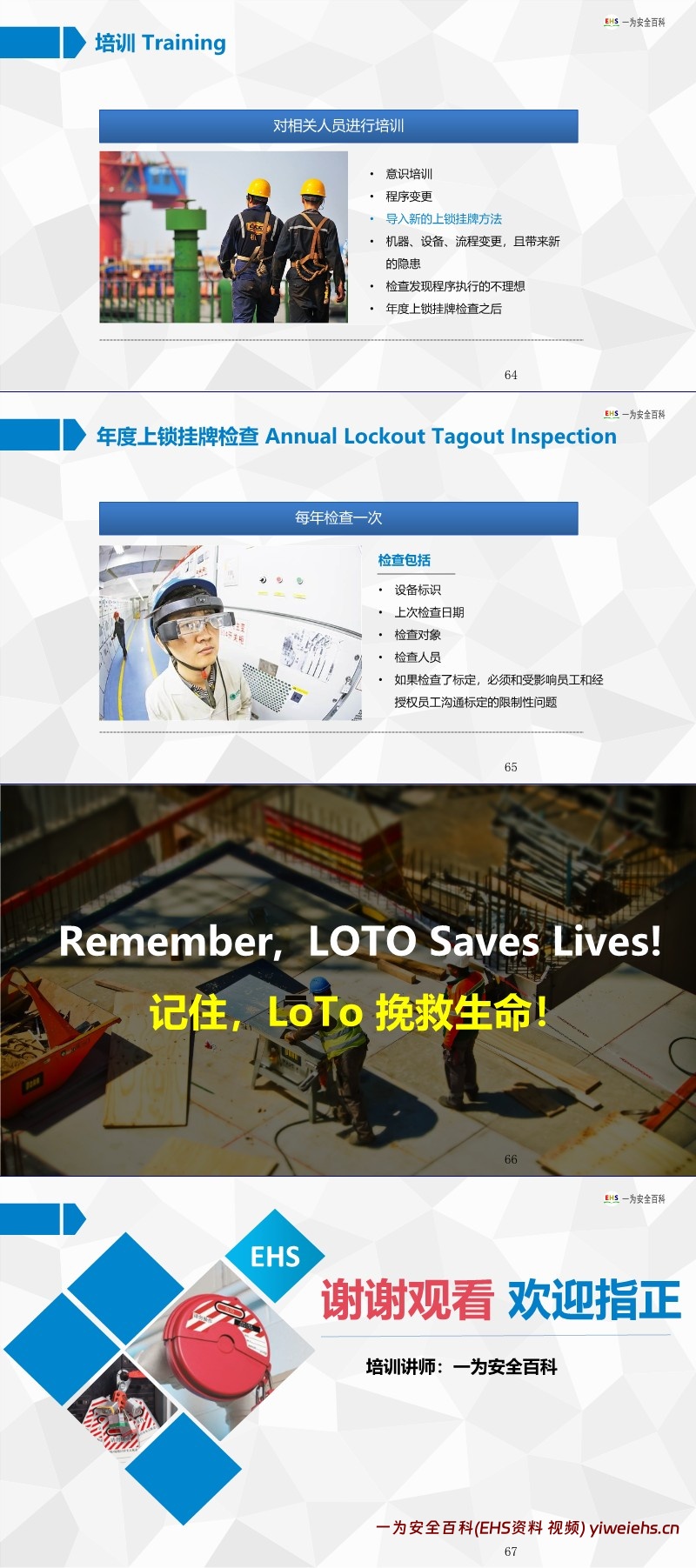 【PPT】LOTO上锁挂牌培训课件