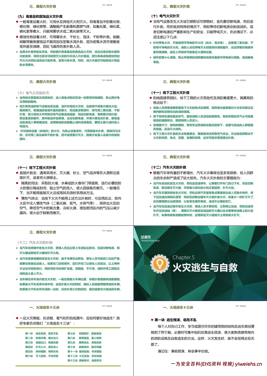 【PPT】企业通用消防基础知识培训