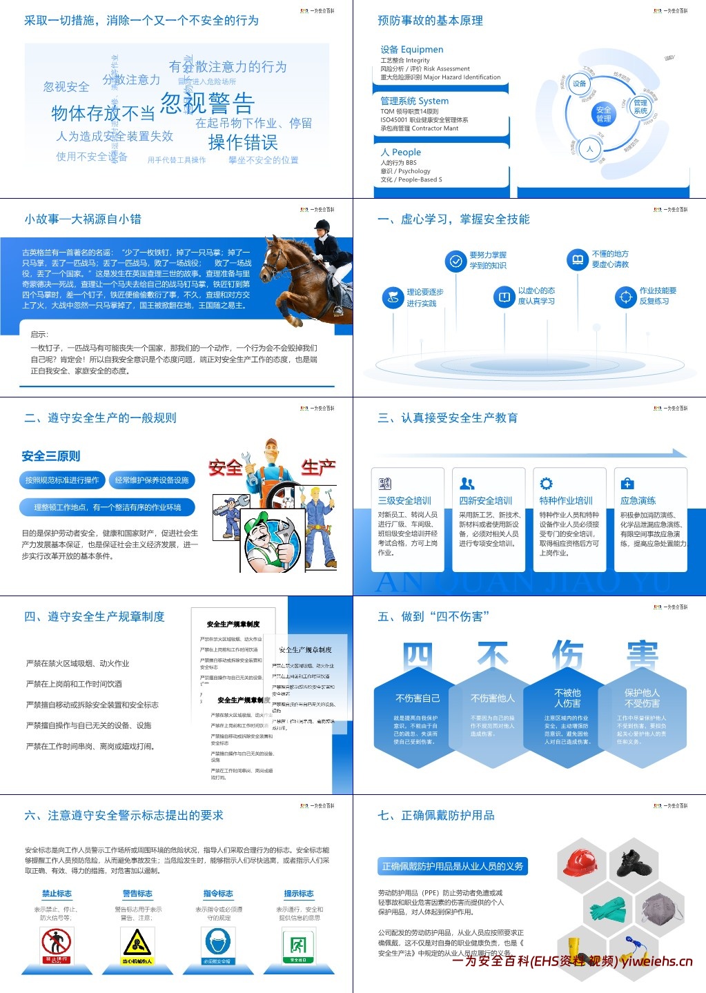 【PPT】新员工安全教育培训(岗前安全教育)