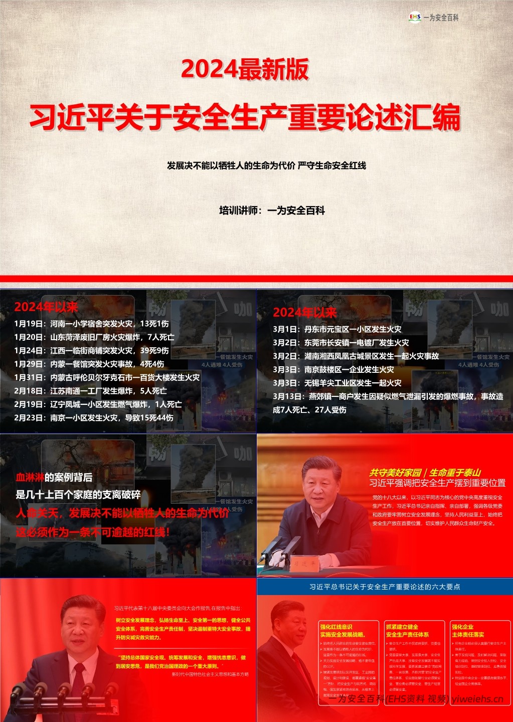【PPT】2024最新版习近平关于安全生产重要论述汇编