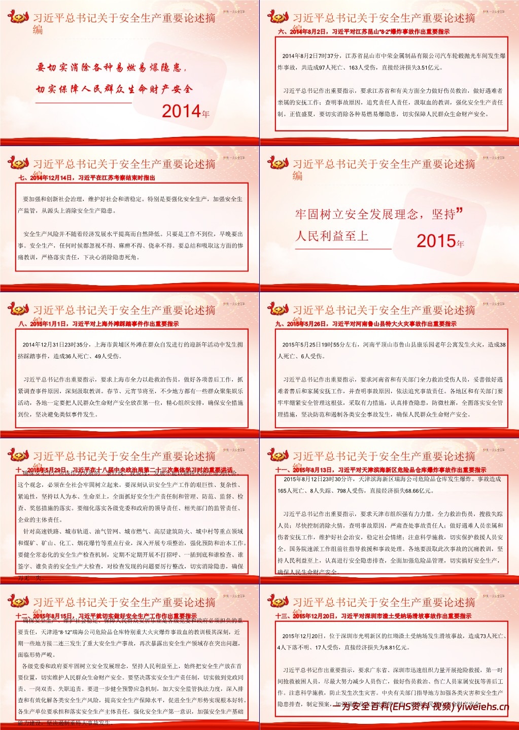 【PPT】2025版习近平总书记安全生产重要论述学习