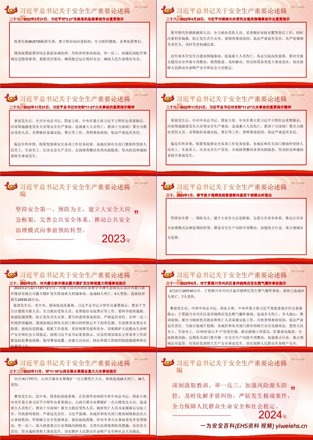 【PPT】2025版习近平总书记安全生产重要论述学习