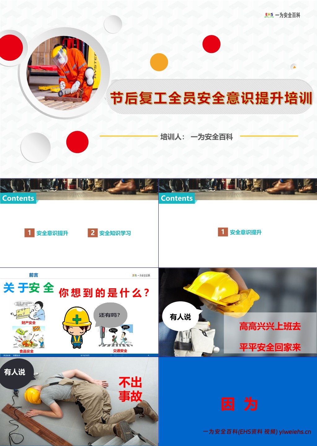 【PPT】2025开工第一课之安全意识提升培训