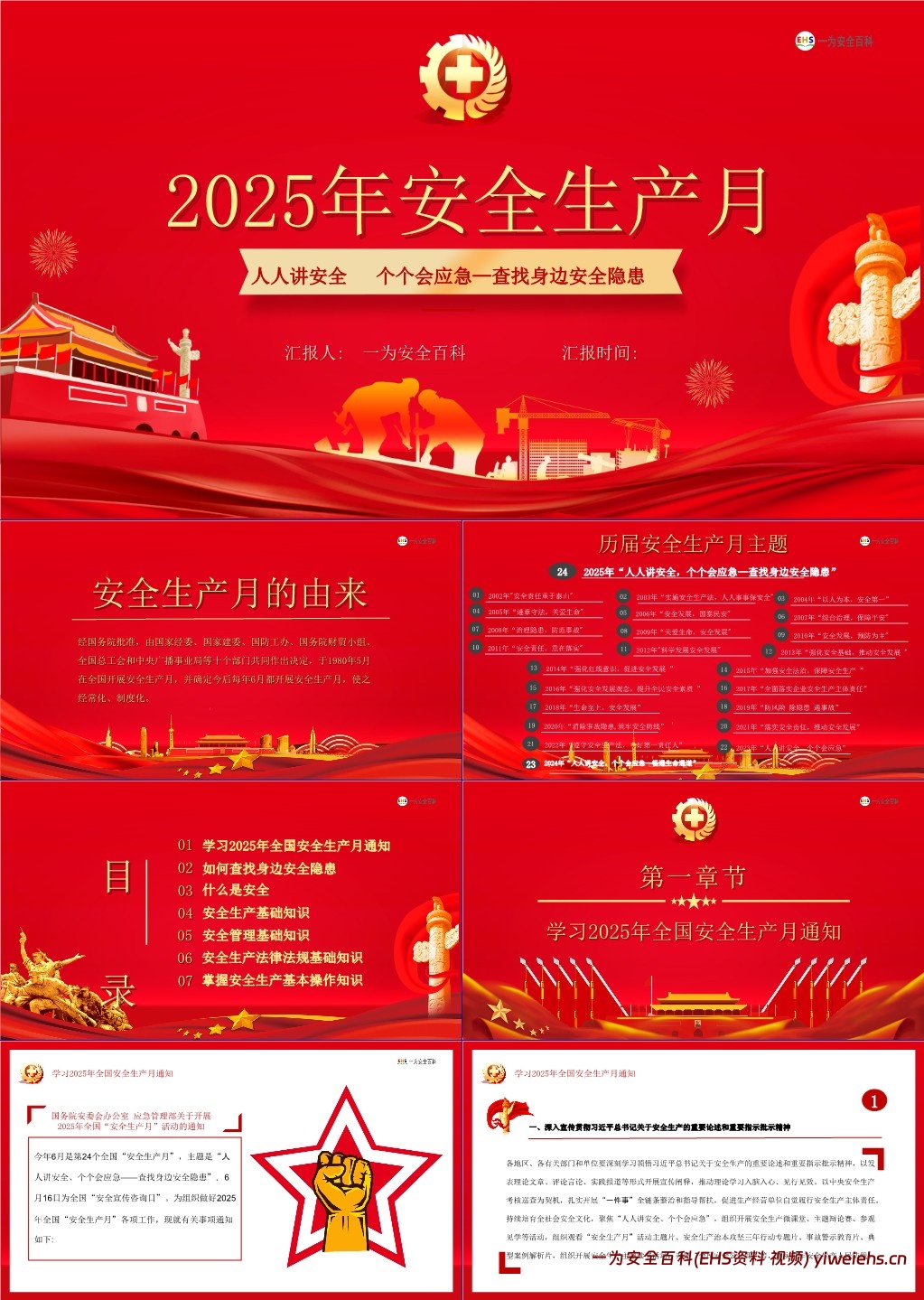 【PPT】2025年安全生产月主题培训课件:如何查找身边安全隐患