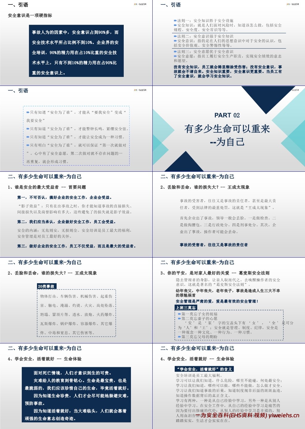 【PPT】2025年全员复工安全第一课:安全为了谁?