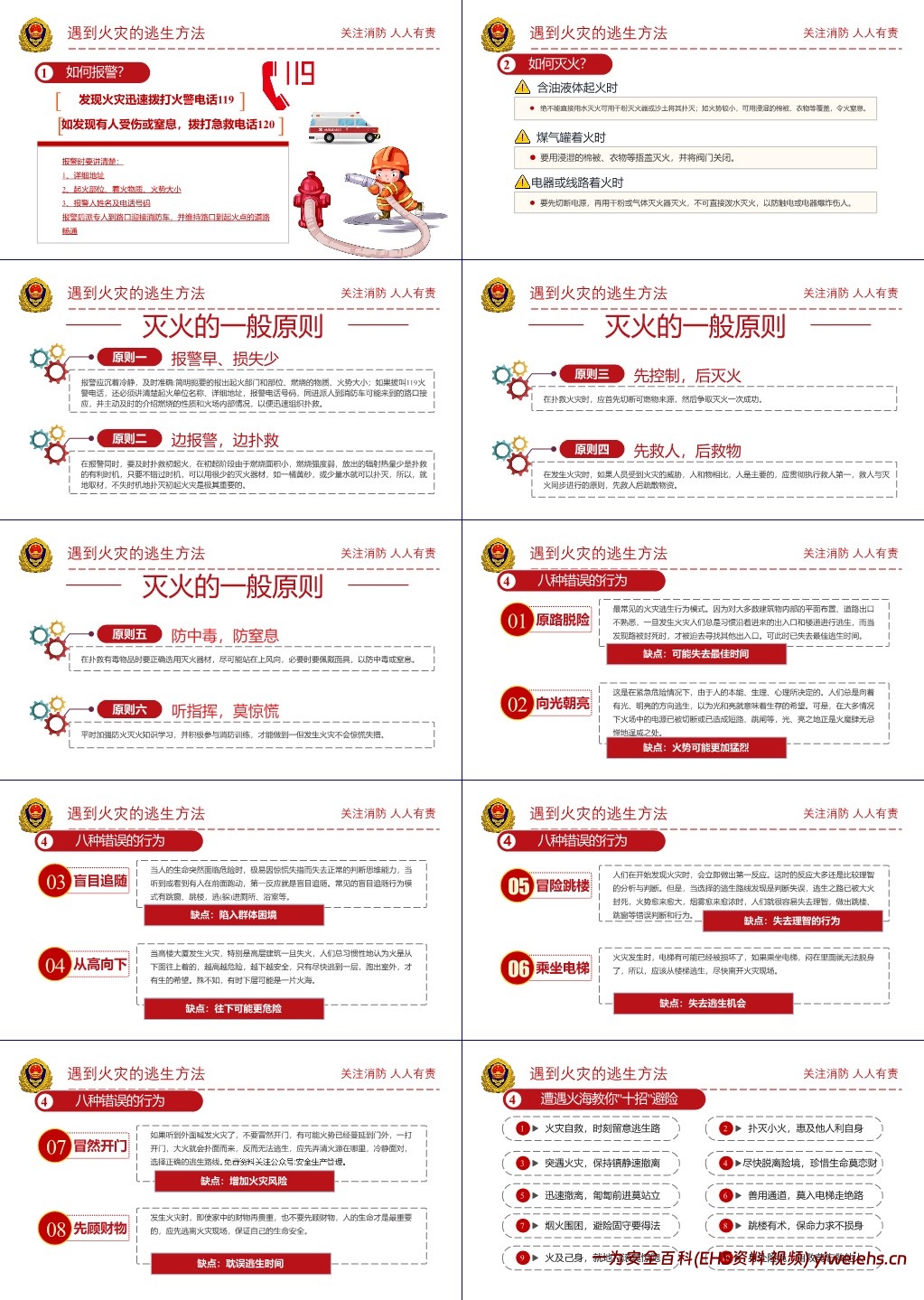 【PPT】2024年消防月主题培训课件:全民消防 生命至上