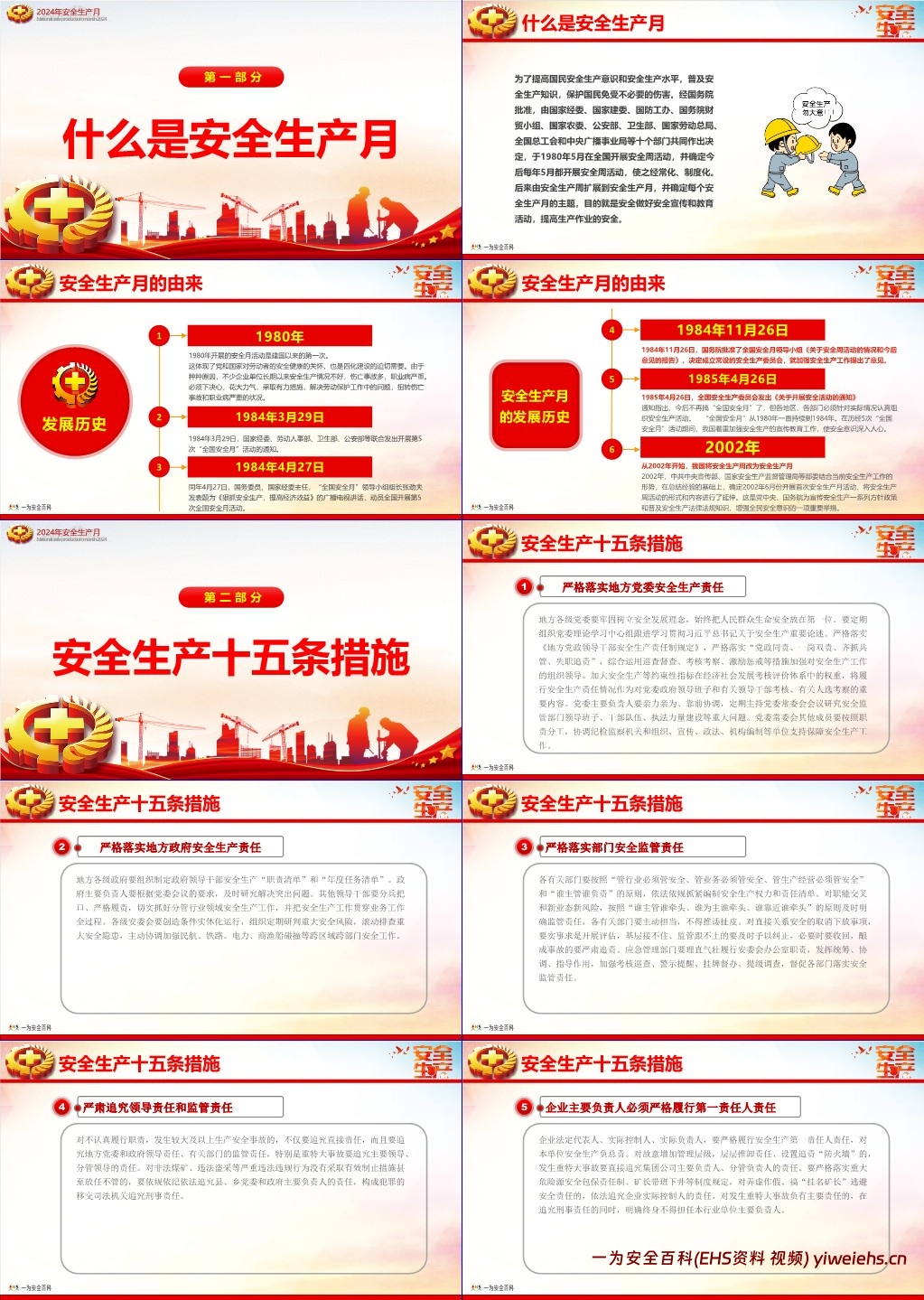 【PPT】2024全国安全生产月PPT人人讲安全个个会应急畅通生命通道