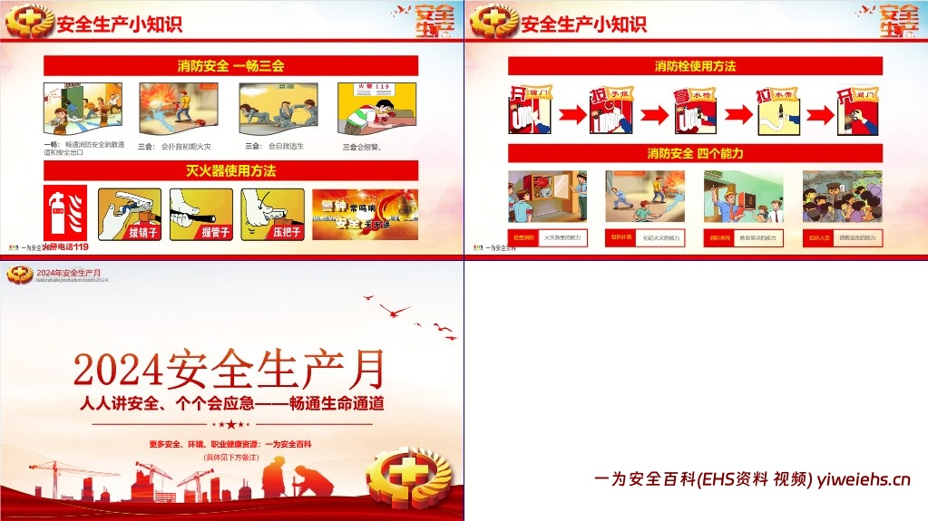 【PPT】2024全国安全生产月PPT人人讲安全个个会应急畅通生命通道