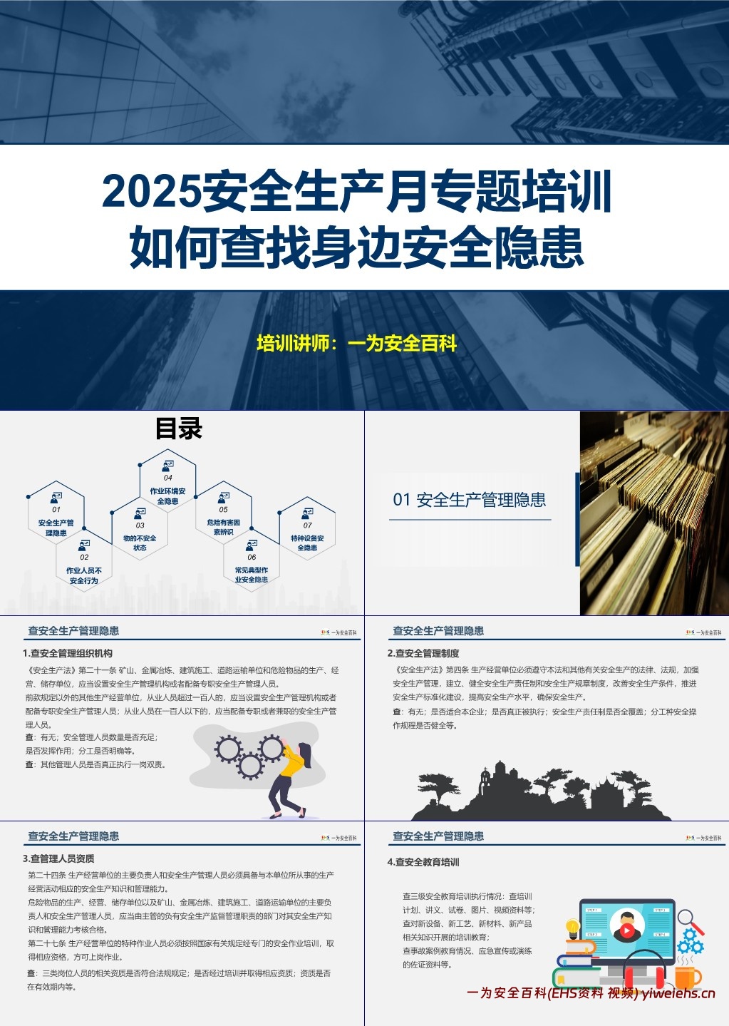 【PPT】2025安全月专题:如何查找身边安全隐患