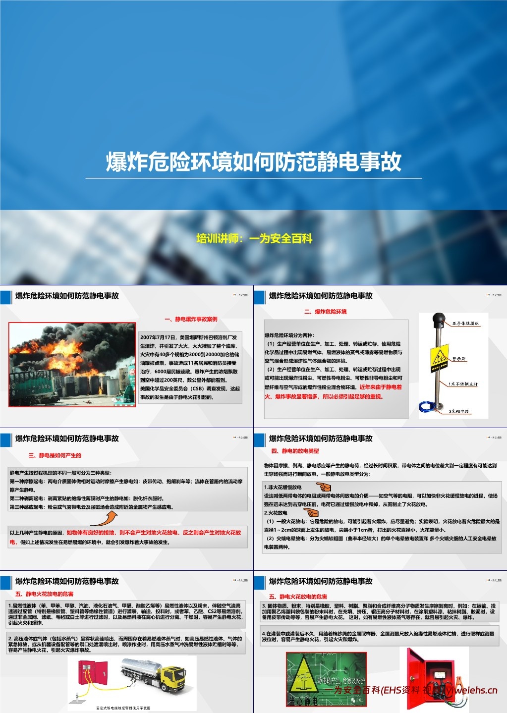 【PPT】爆炸危险环境如何防范静电事故?