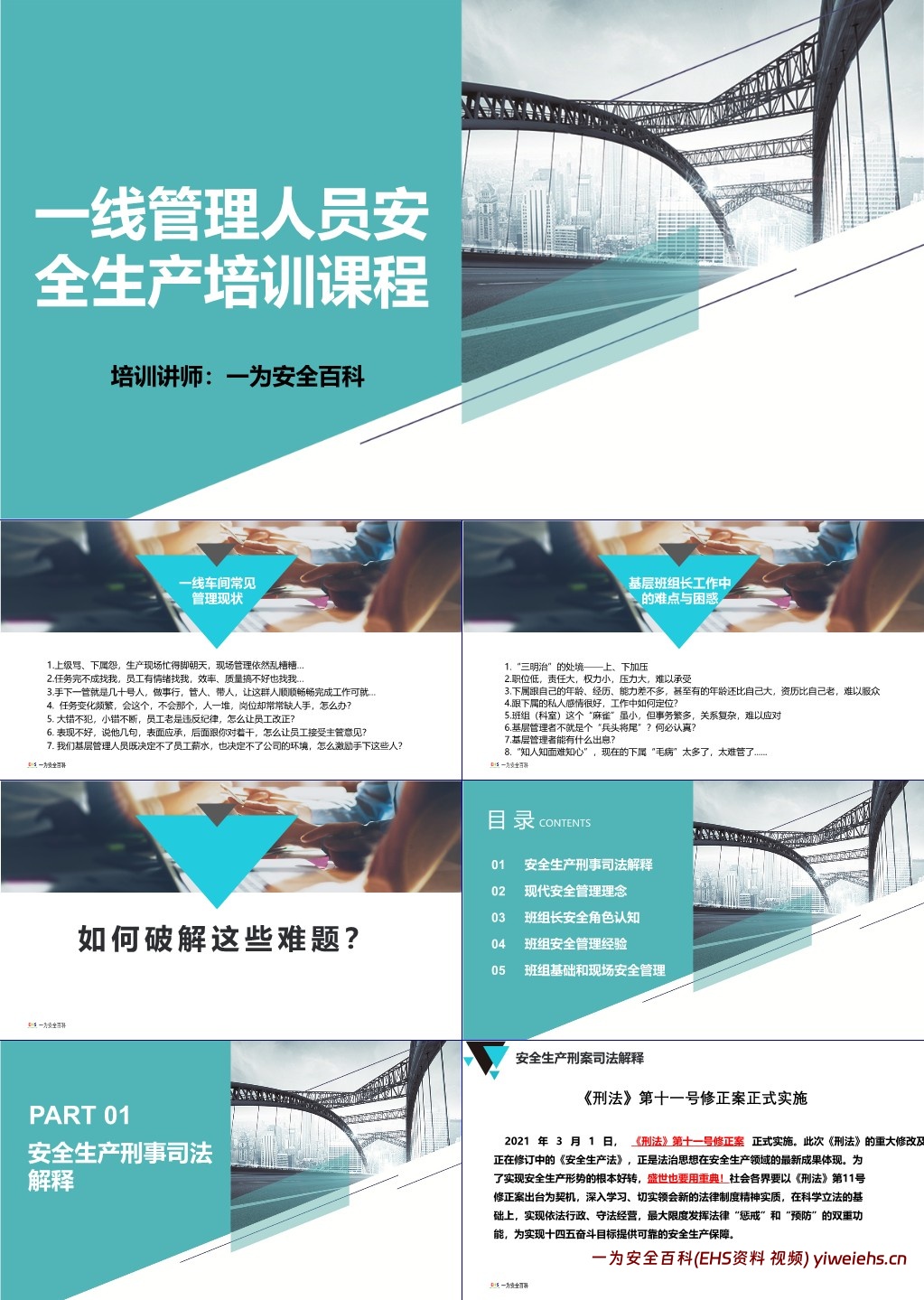 【PPT】车间一线管理人员安全生产培训