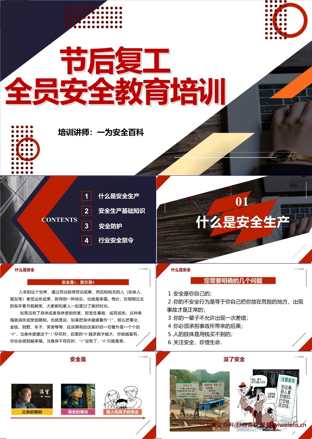 【PPT】春节后复工全员安全教育培训