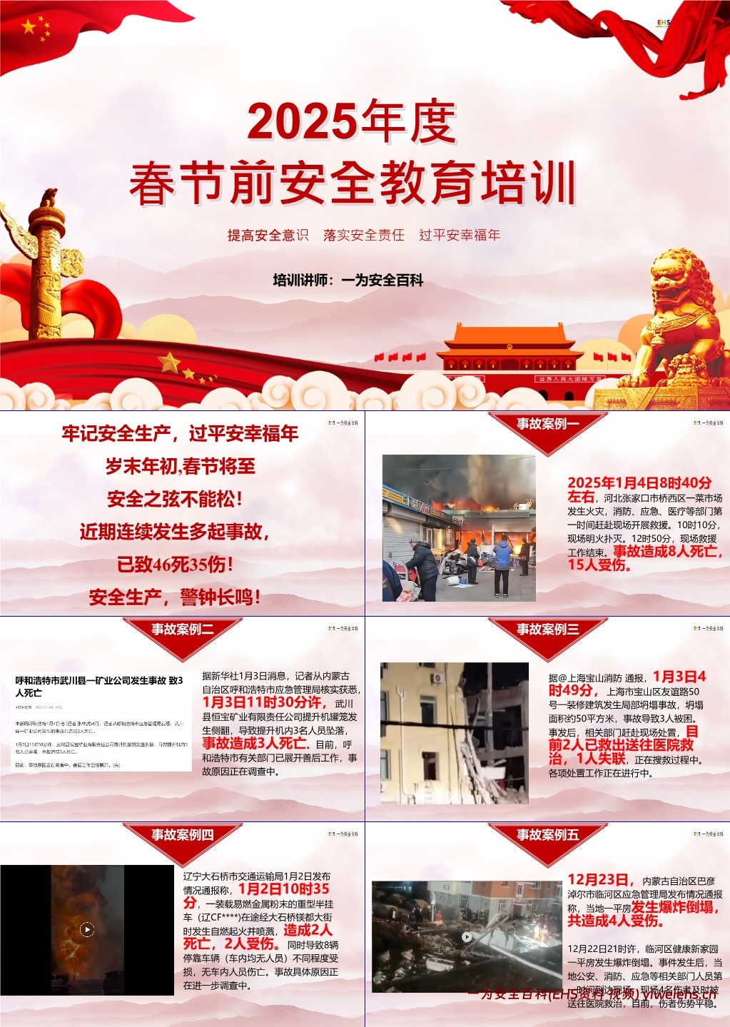 【PPT】春节前安全培训