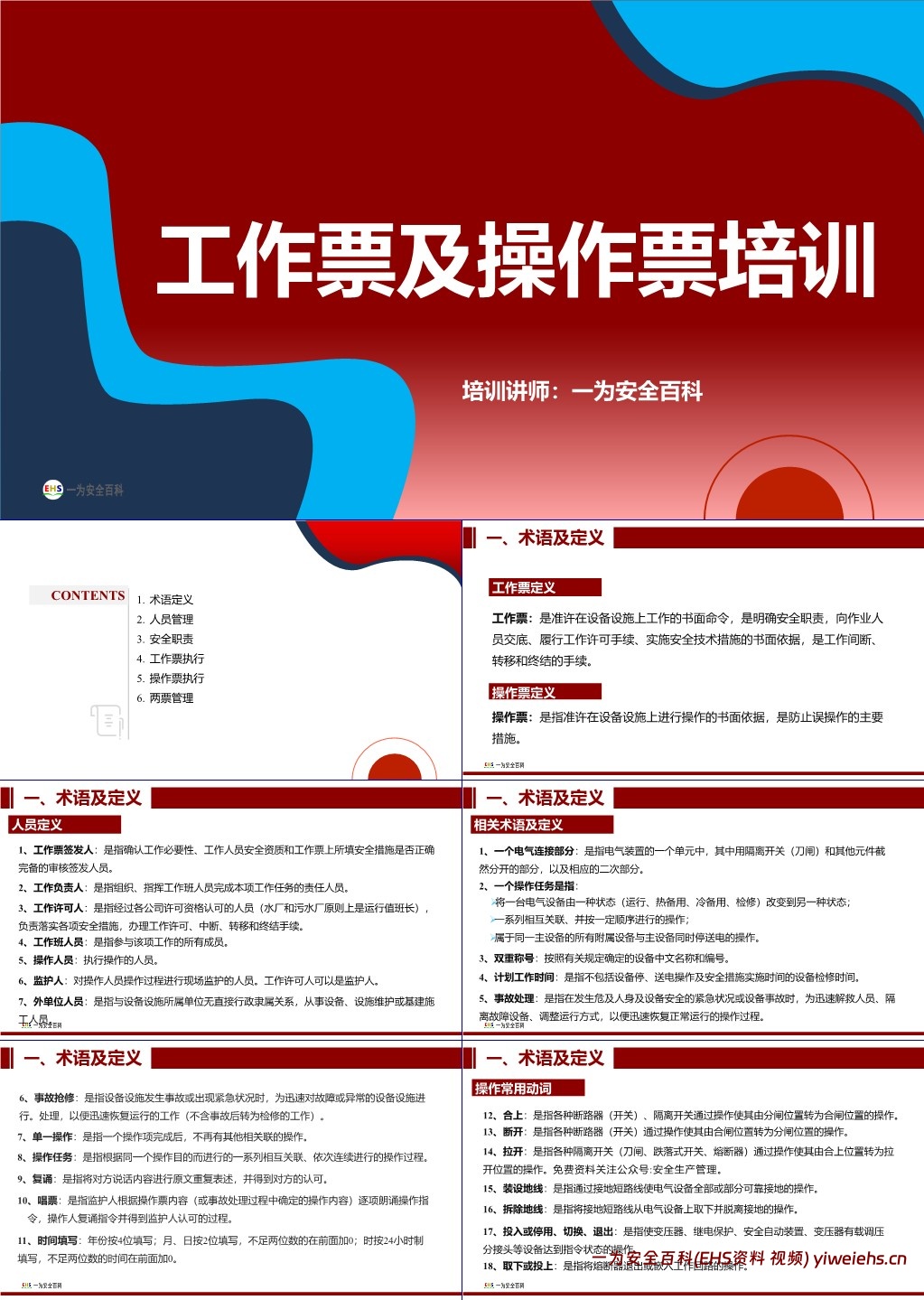 【PPT】工作票及操作票专题培训
