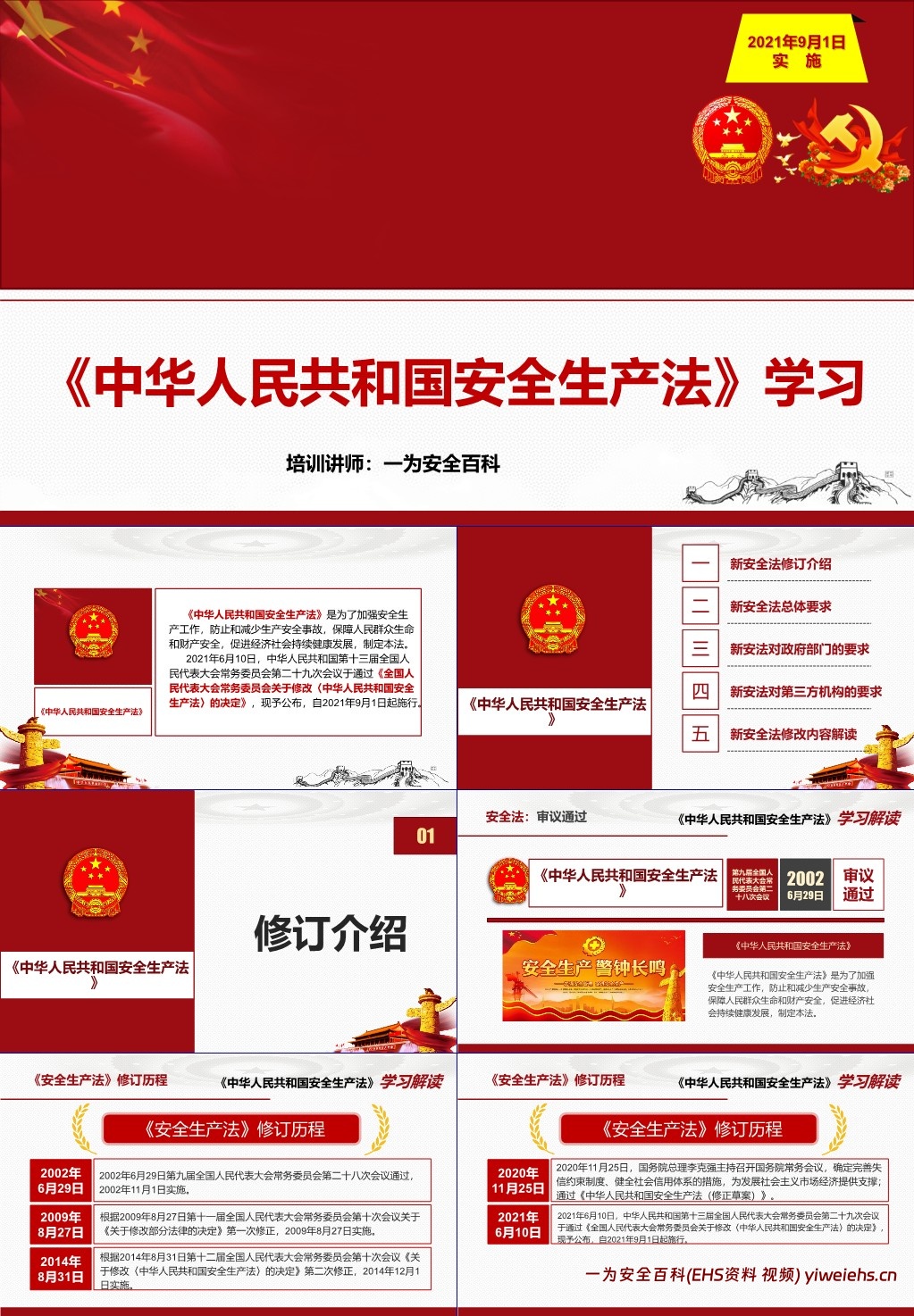 【PPT】最新修订安全生产法学习课件