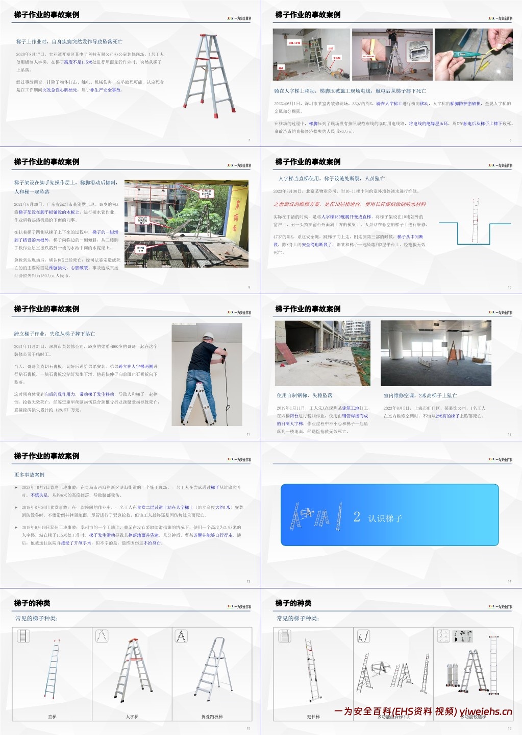 【PPT】2025梯子安全知识专项培训