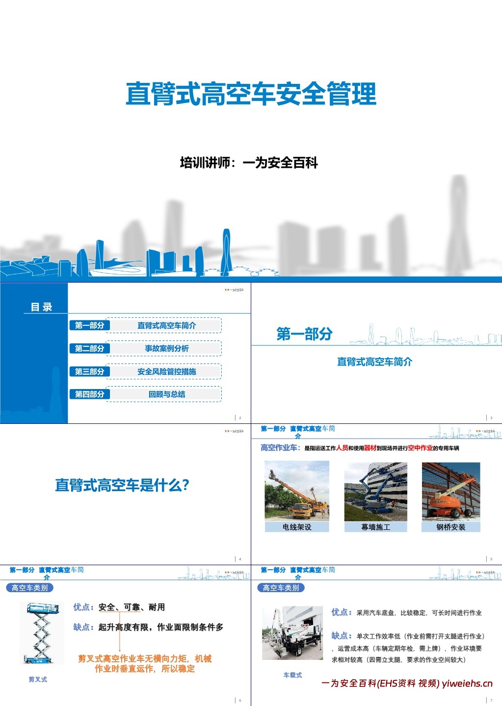【PPT】直臂式高空作业车安全管理培训