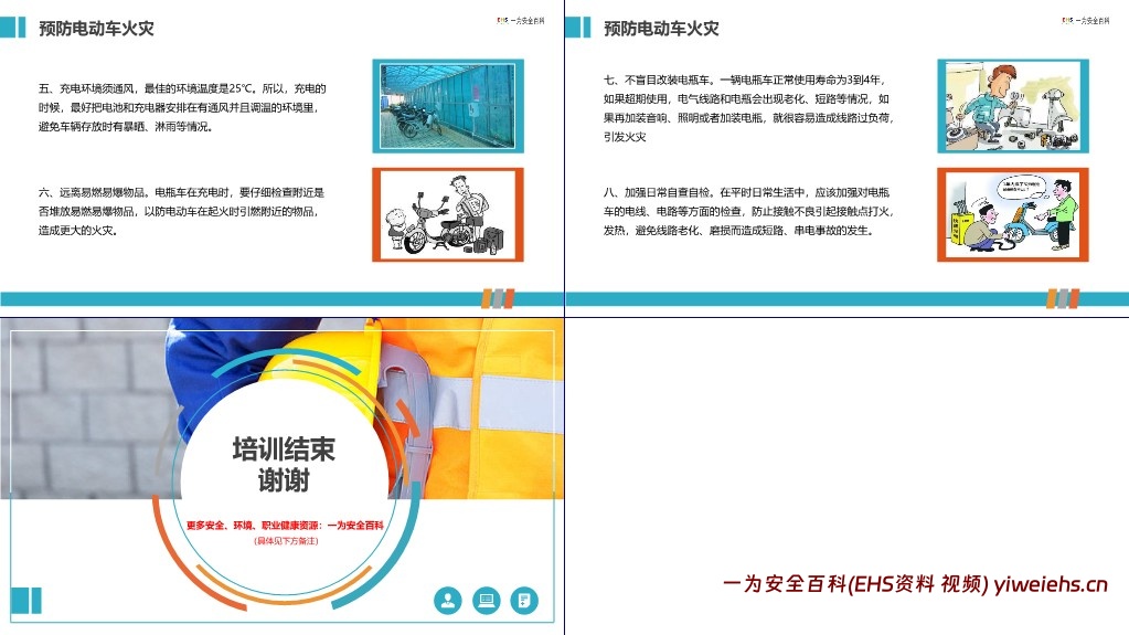 【PPT】员工电动车及用电安全培训课件
