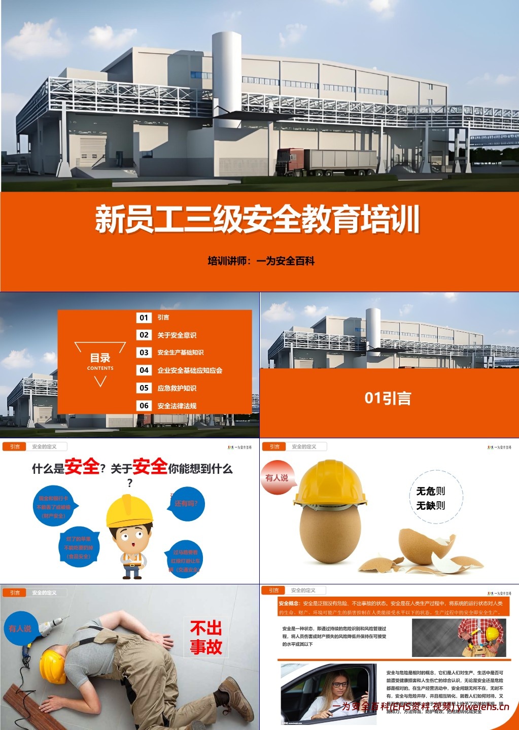 【PPT】新员工三级安全教育培训