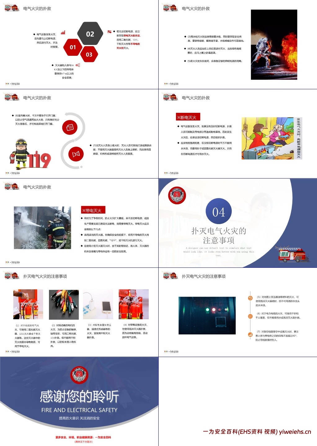 【PPT】消防与电气安全培训