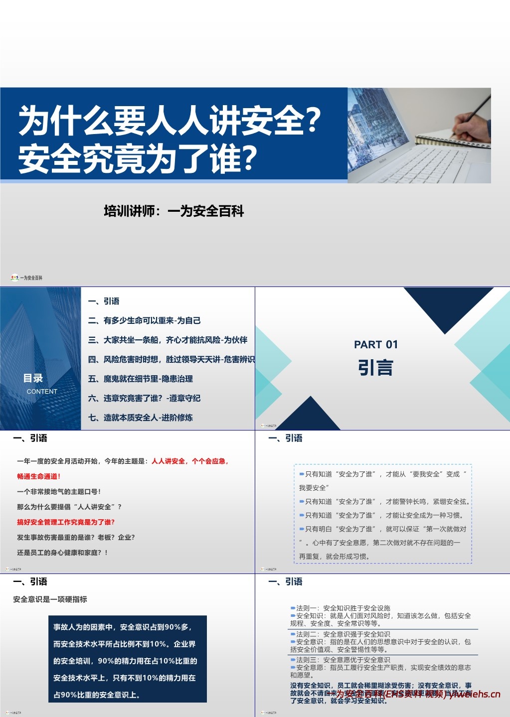 【PPT】为什么人人都要讲安全?安全为了谁?