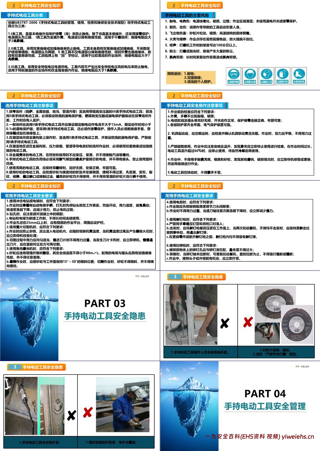 【PPT】手持电动工具事故安全教育培训