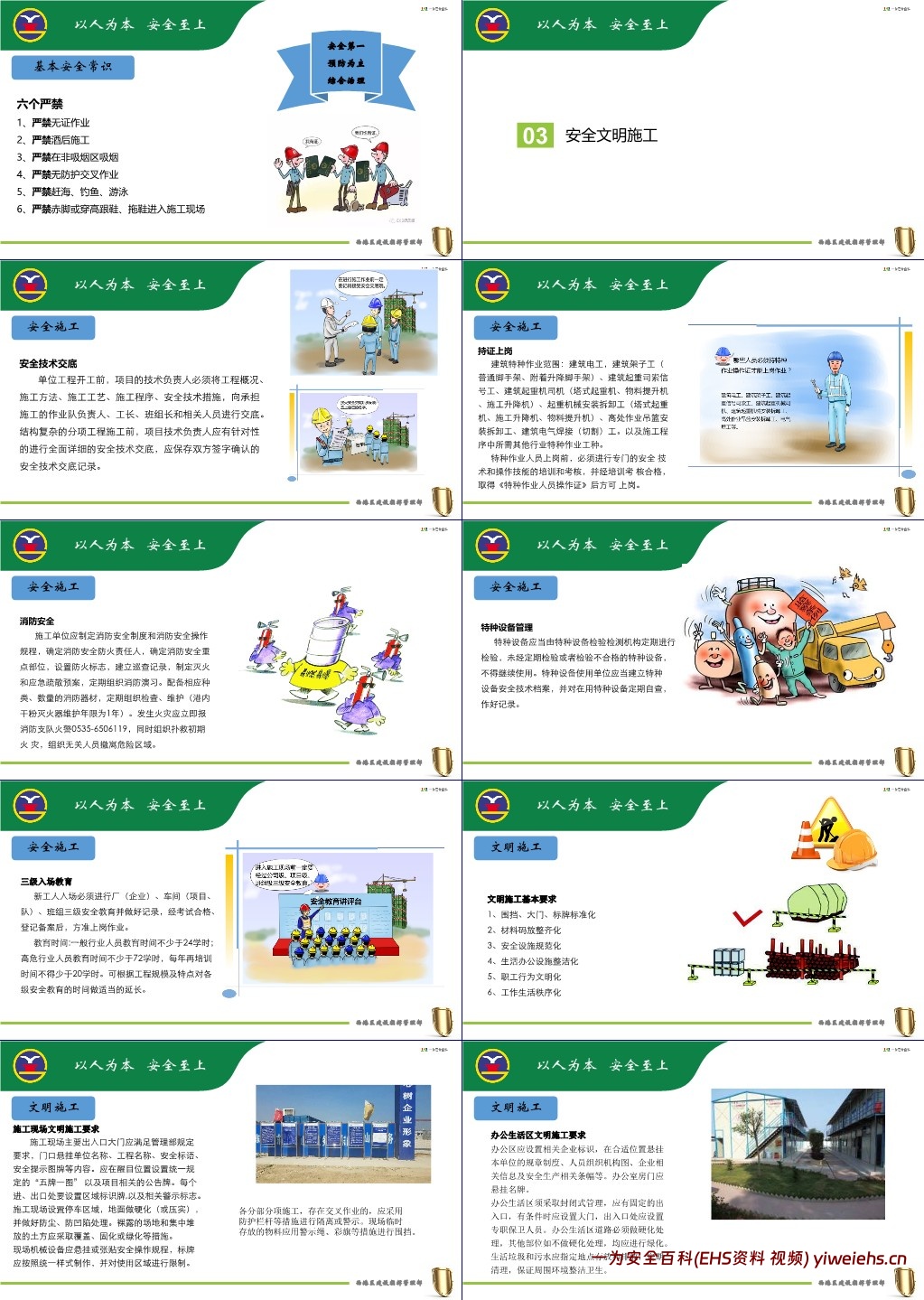 【PPT】施工单位入场安全培训资料