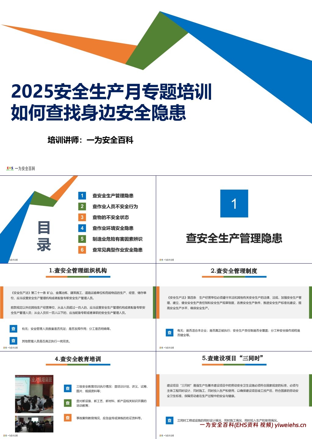 【PPT】人人讲安全 个个会应急,如何查找身边安全隐患全面培训