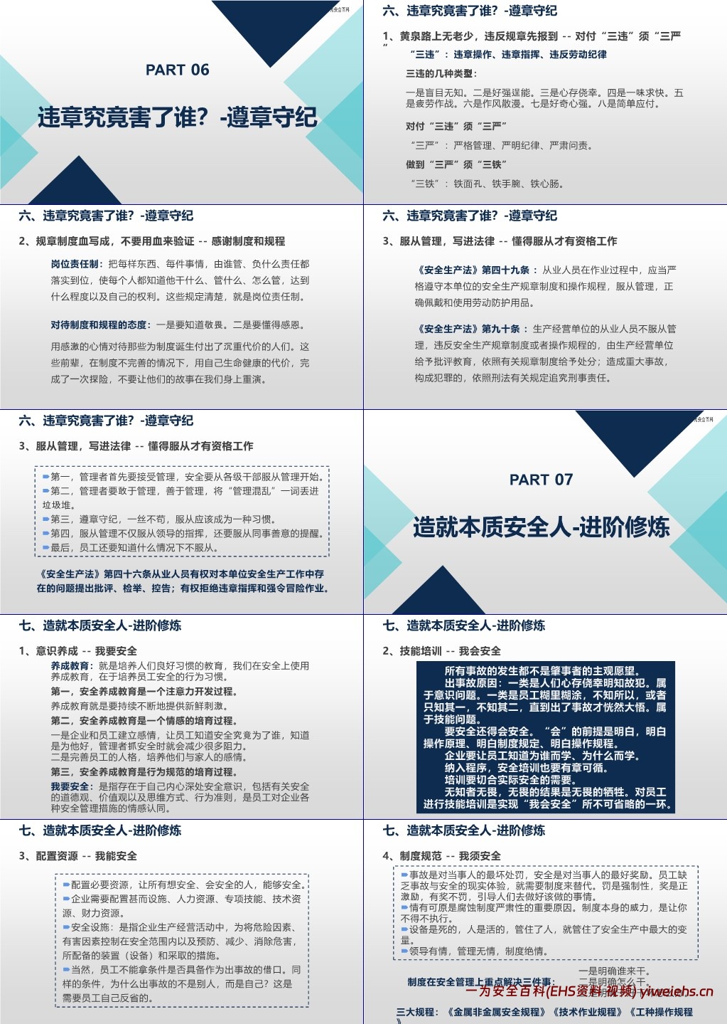 【PPT】全员安全生产意识提升手册