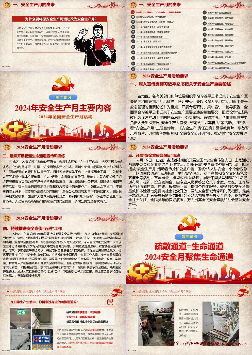 【PPT】启动!2024年第23个安全生产月启动专题培训!畅通生命通道