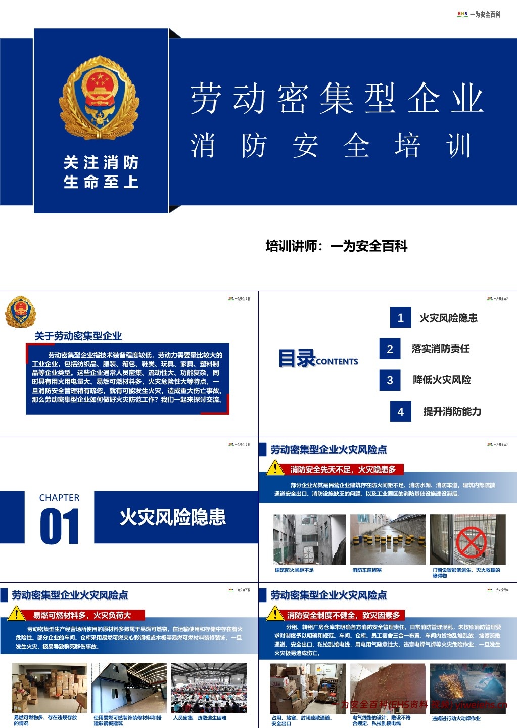 【PPT】劳动密集型企业消防安全培训