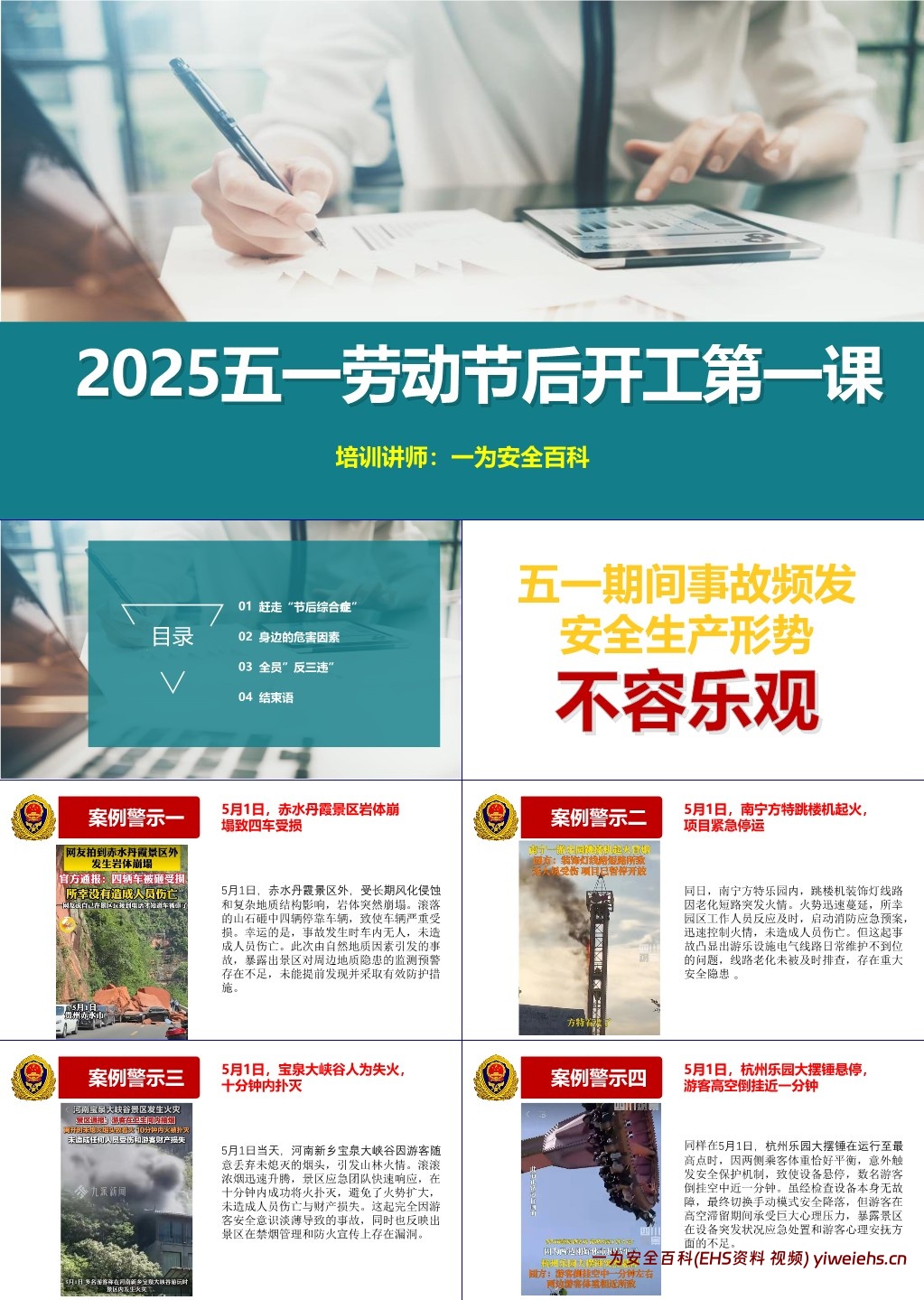 【PPT】劳动节后复工复产第一课