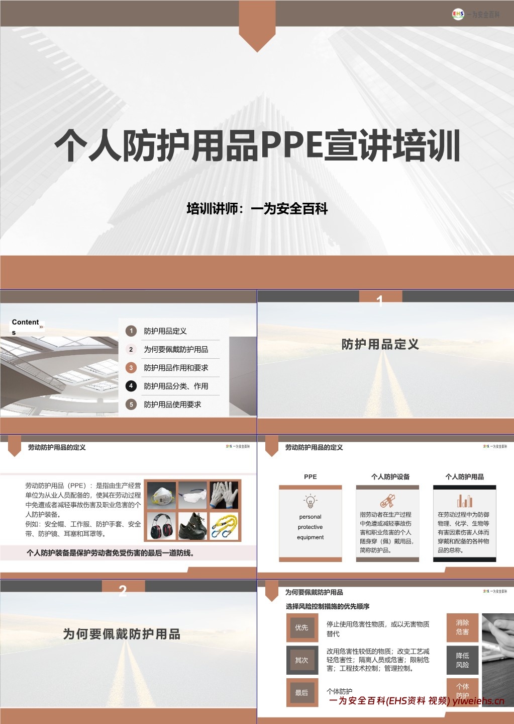 【PPT】劳动防护用品使用培训个体防护用品