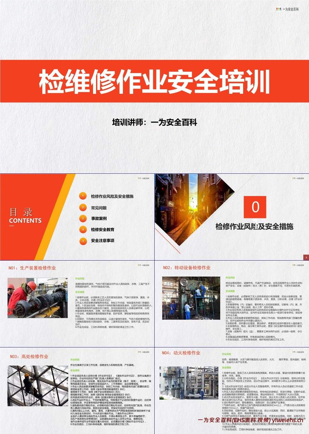 【PPT】检维修作业安全培训
