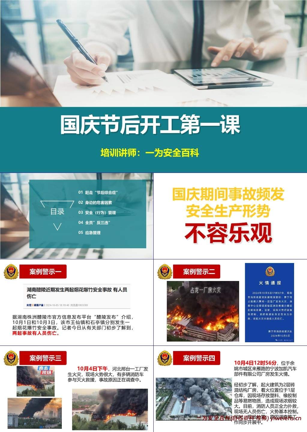 【PPT】国庆节节后复工复产第一课