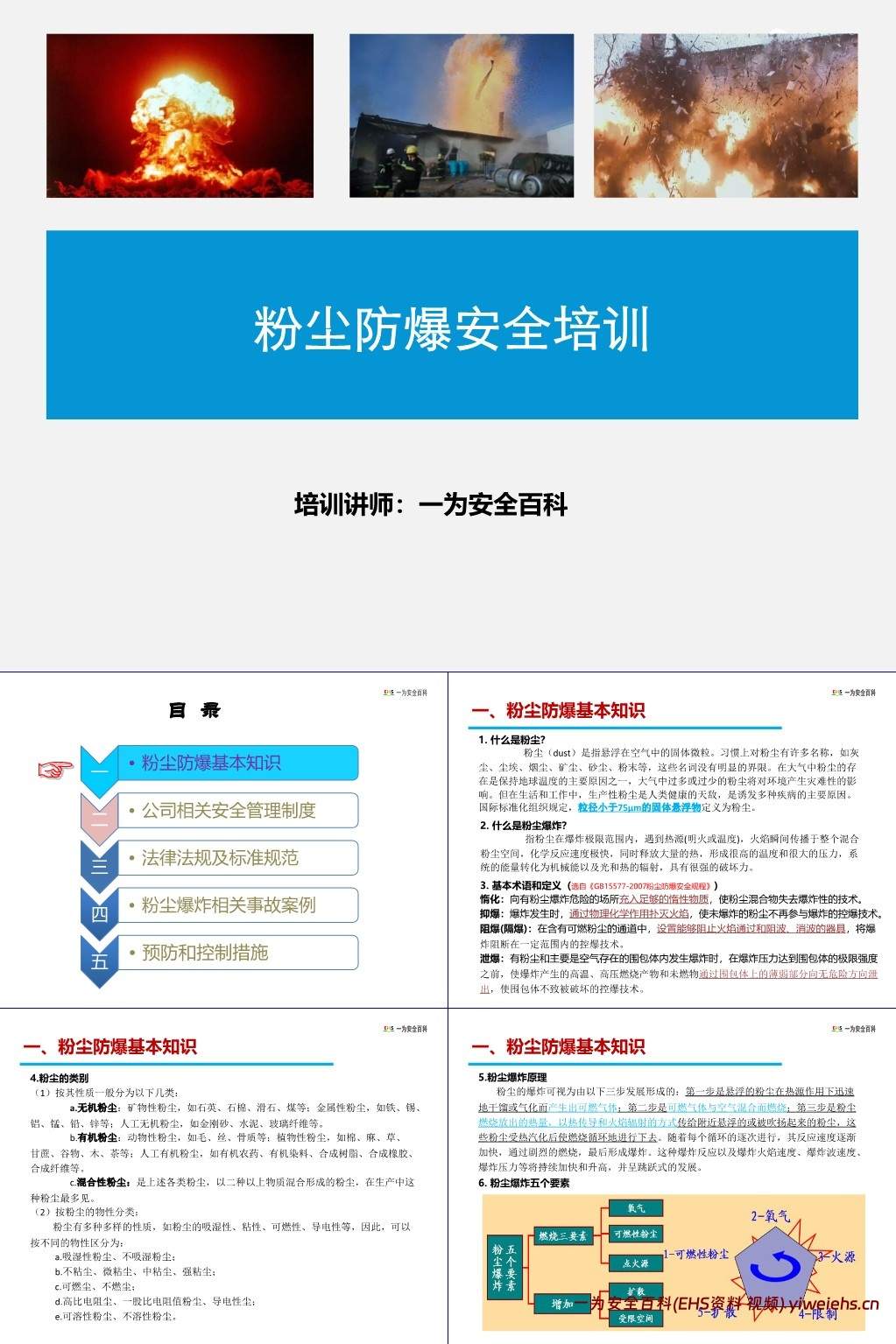 【PPT】粉尘防爆安全管理培训