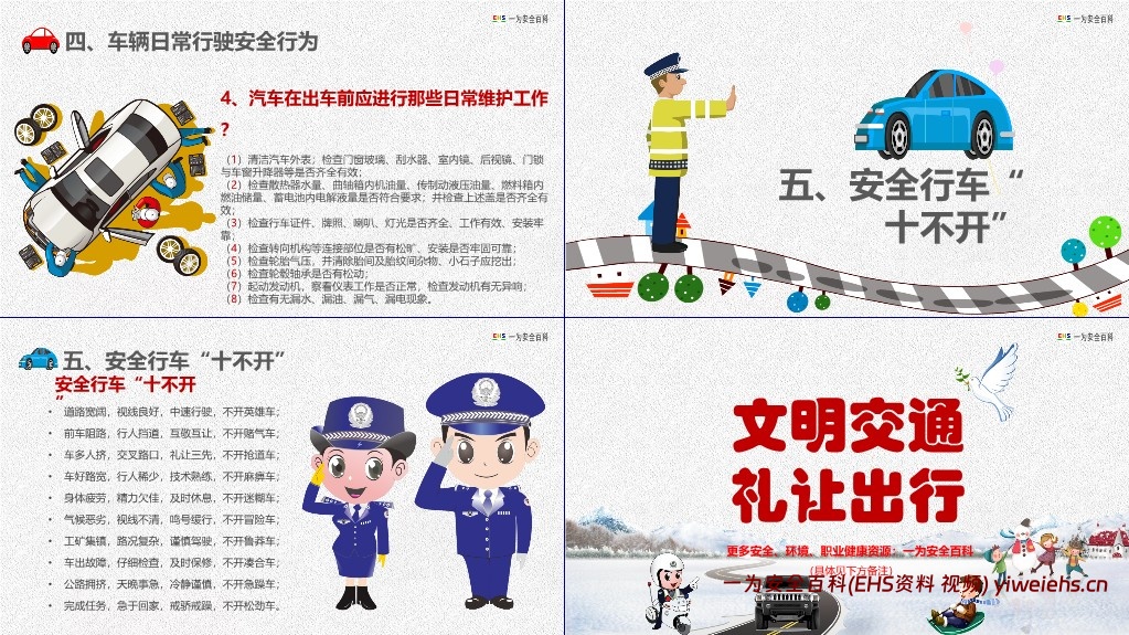 【PPT】冬季交通安全教育培训