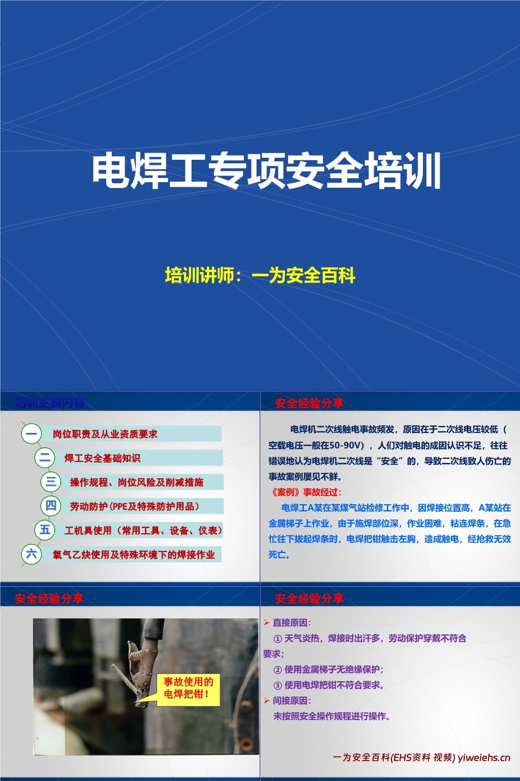 【PPT】电焊工作业安全专项培训