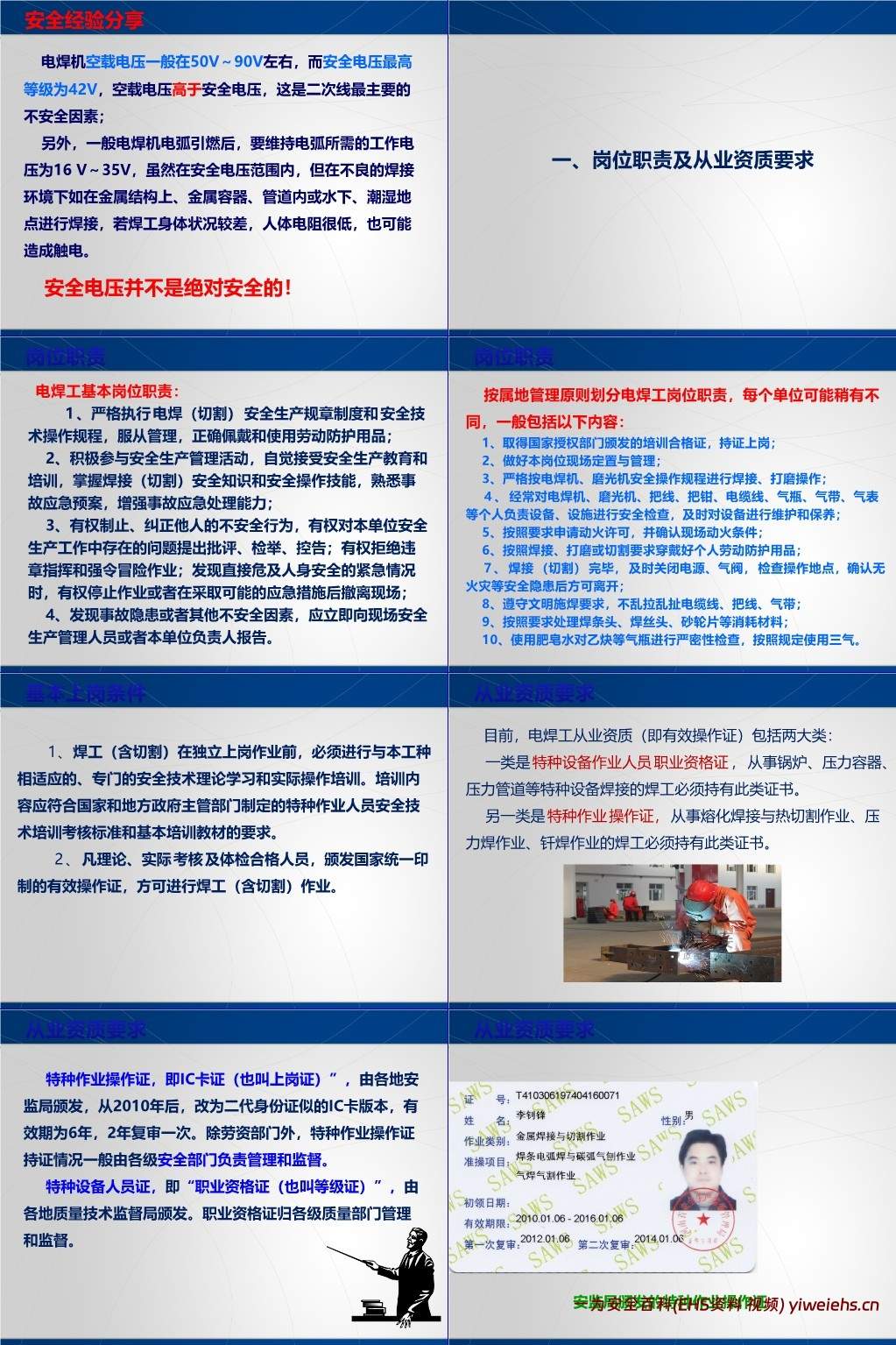 【PPT】电焊工作业安全专项培训