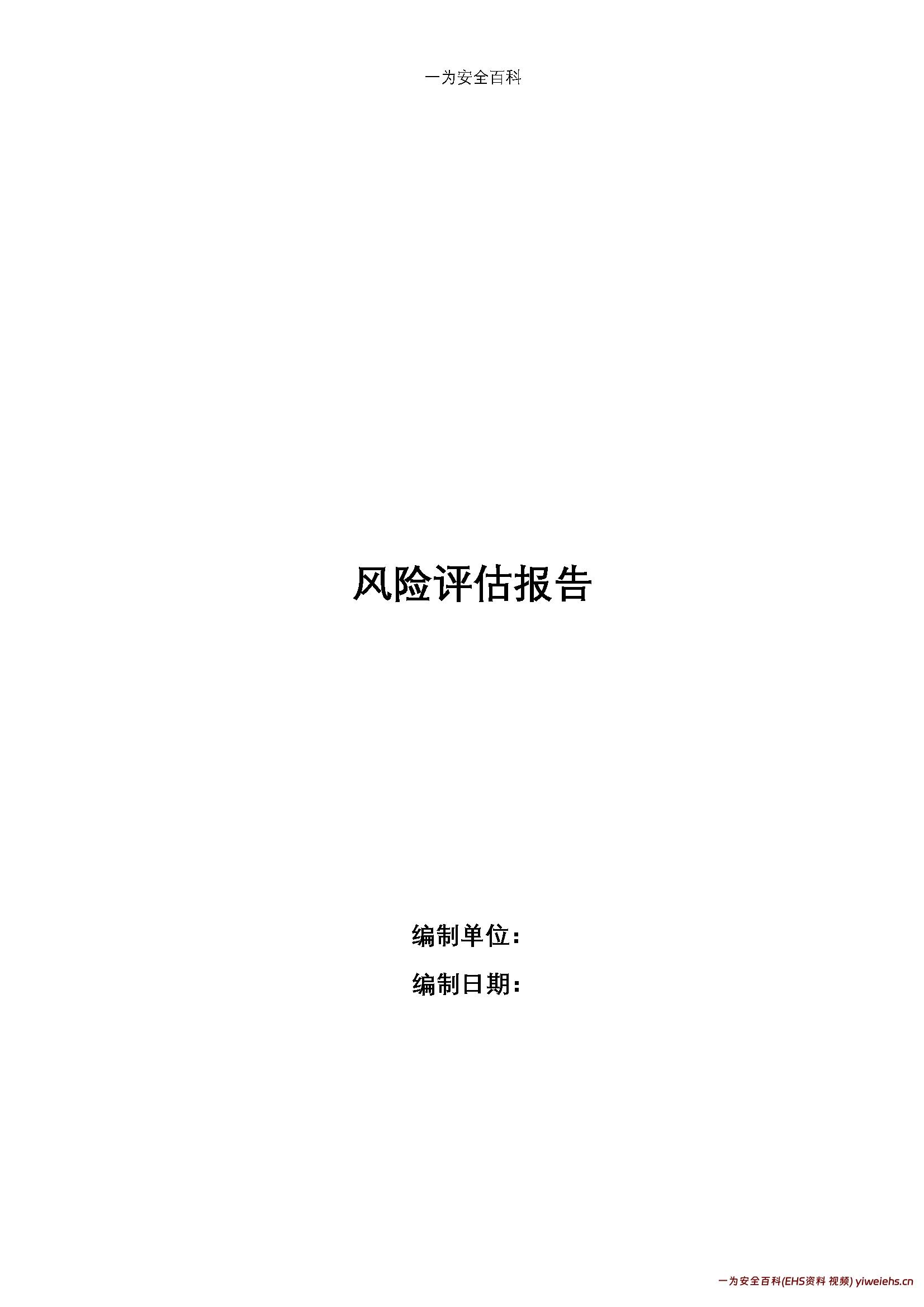 【word】安全风险评估报告