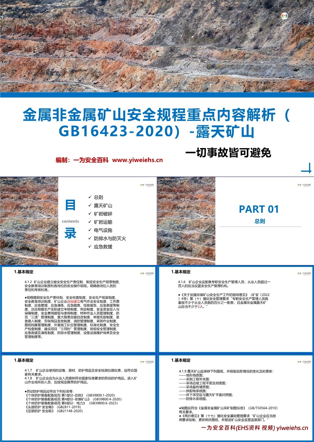 【PPT】金属非金属矿山安全规程培训