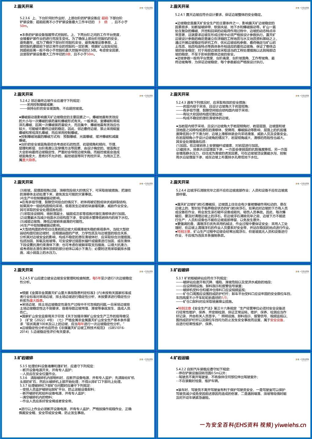 【PPT】金属非金属矿山安全规程培训