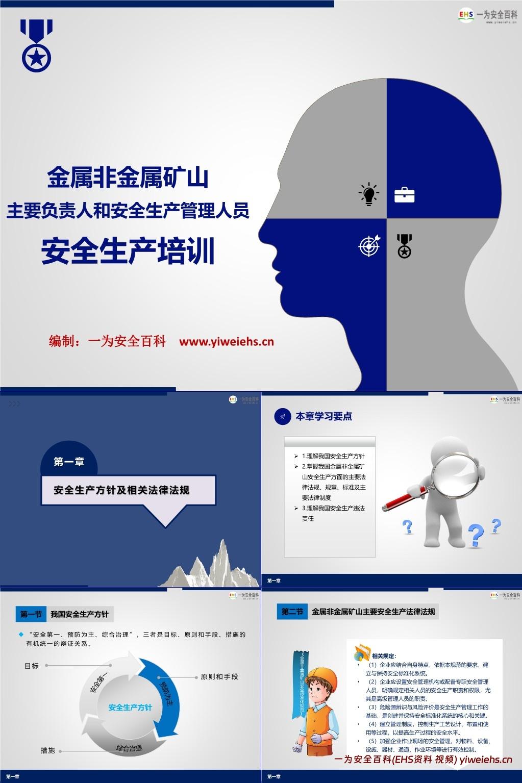【PPT】金属非金属矿山主要负责人和安全生产管理人员培训