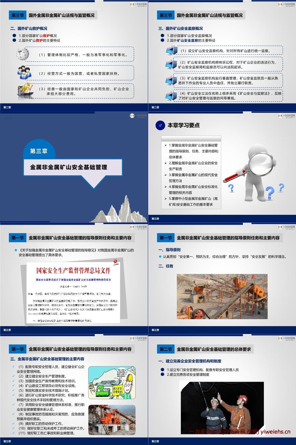 【PPT】金属非金属矿山主要负责人和安全生产管理人员培训