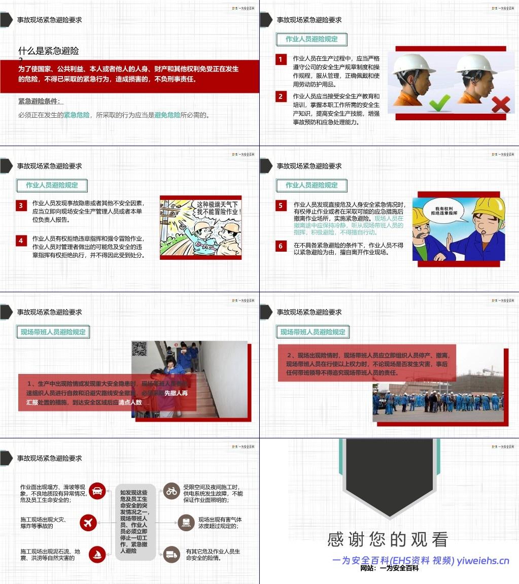 【PPT】突发事件救护疏散及避险逃生安全知识培训