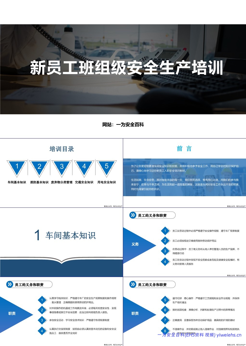 【PPT】新员工班组级安全培训