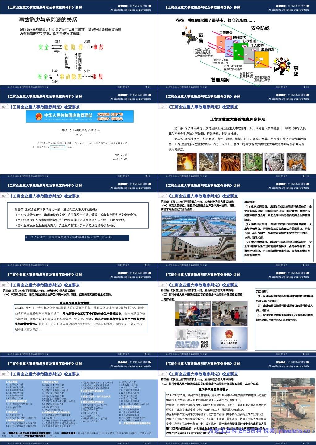 【PPT】 2025年工贸企业重大事故隐患检查与典型事故案例