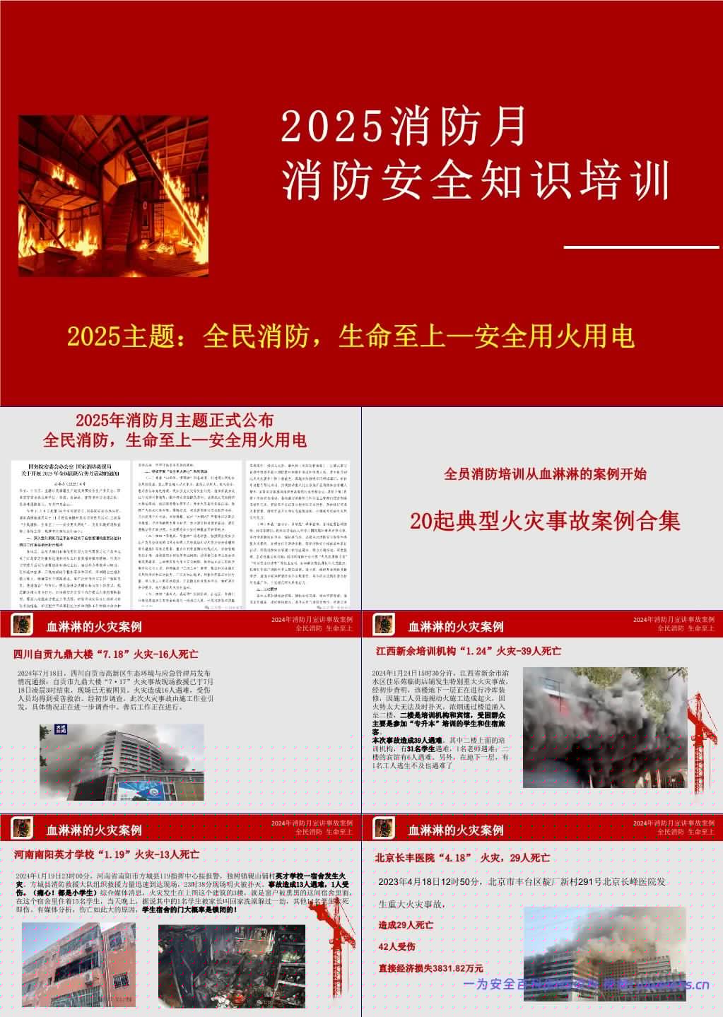 【PPT】 2025年消防月全员消防安全知识培训