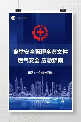 【文件】食堂安全管理全套文件 燃气安全 应急预案