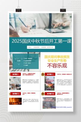 【PPT】 国庆节后复工复产第一课